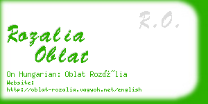 rozalia oblat business card